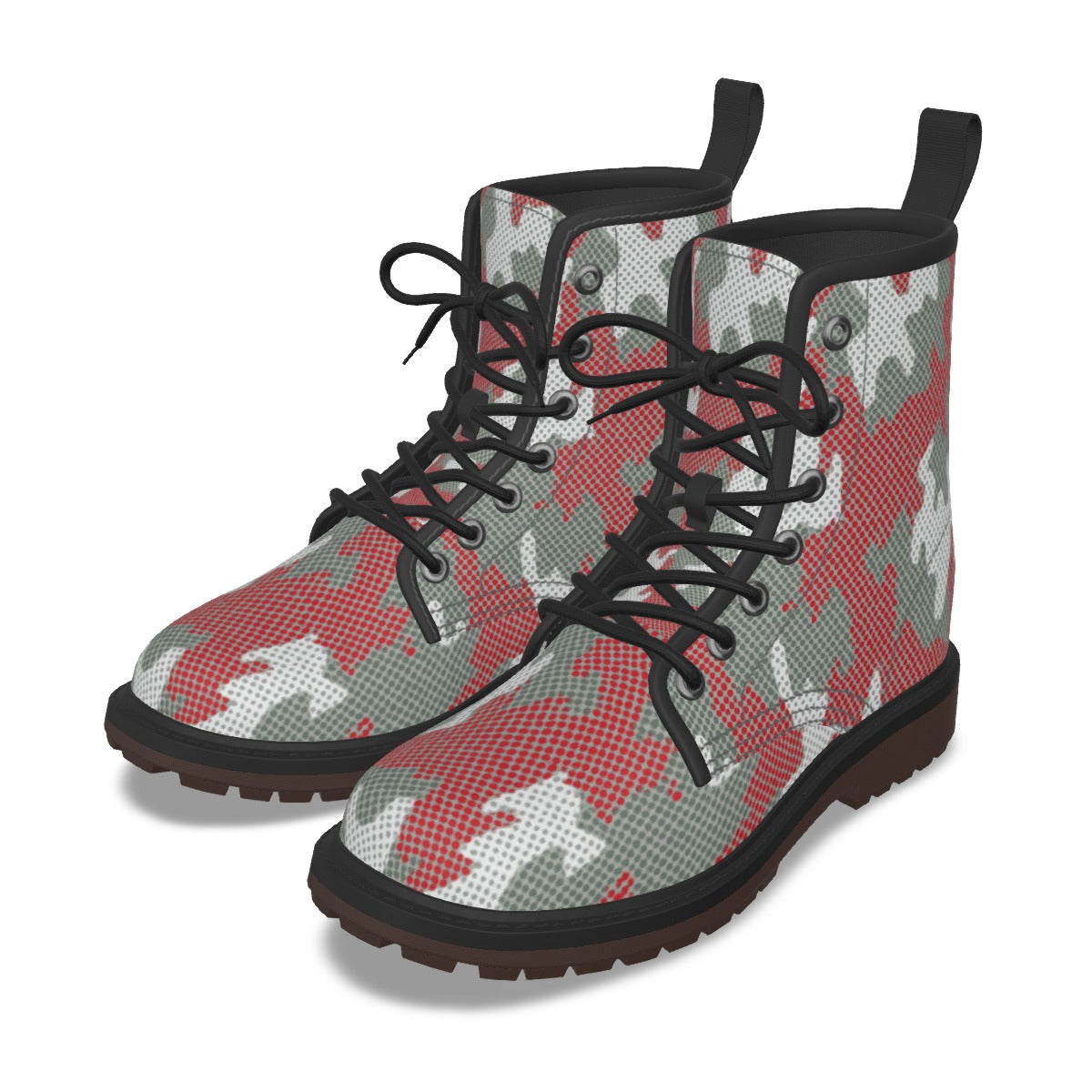 Urban Legend Ohio State Scarlet and Gray Camo Martin Short Boots – Buckeyes-Inspired Streetwear for