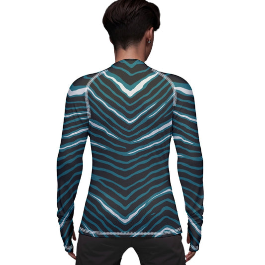 Philadelphia Football Game Day All-Over Print Men's Thumb Hole Compression Shirt|210GSM