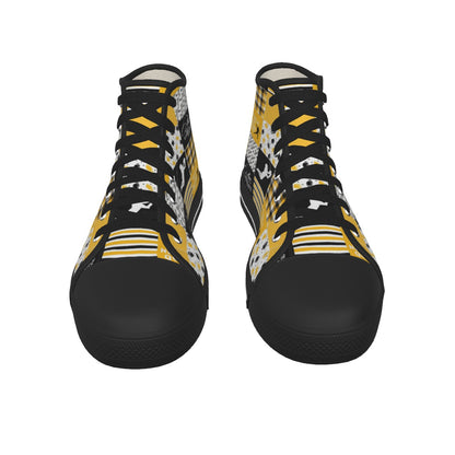 Men's Black Sole Canvas Shoes