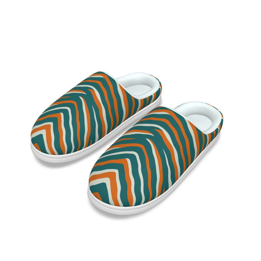 Miami Football Game Day All-Over Print Men's Plush Slippers