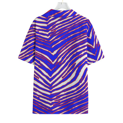 Buffalo Bills Zubaz Men's Faux Linen Hawaiian Shirt