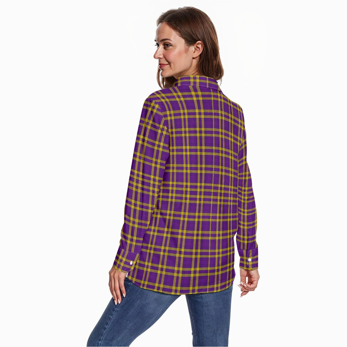 Louisiana Tartan Laid Tigers Lsu Women's Long Sleeve Shirt