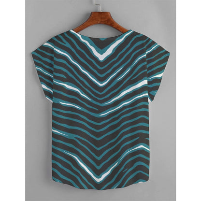 Philadelphia Football Game Day All-Over Print Women's Curved Hem T-shirt (Plus Size)