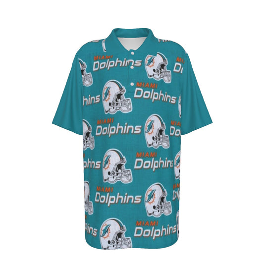 Miami Football Game Day All-Over Print Teenage UV Protection POLO Shirt