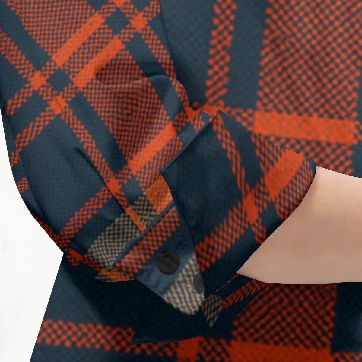 Auburn - Tigers Tartan Plaid Women's 3/4 Sleeve Shirt