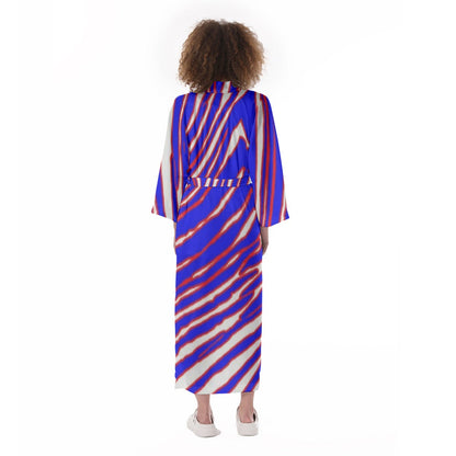 Buffalo Bills Zubaz Women's Satin Kimono Long Robe