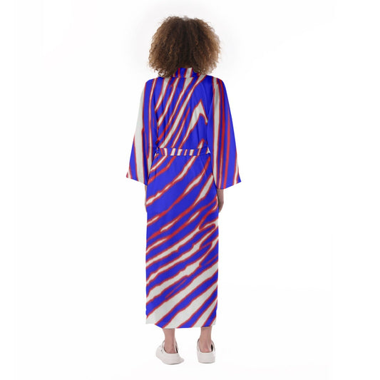 Buffalo Bills Zubaz Women's Satin Kimono Long Robe