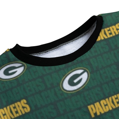Green Bay Football Game Day All-Over Print Unisex Thicken Pajama Suit
