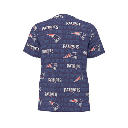 New England Football Game Day All-Over Print  Men's African Dashiki Shirt
