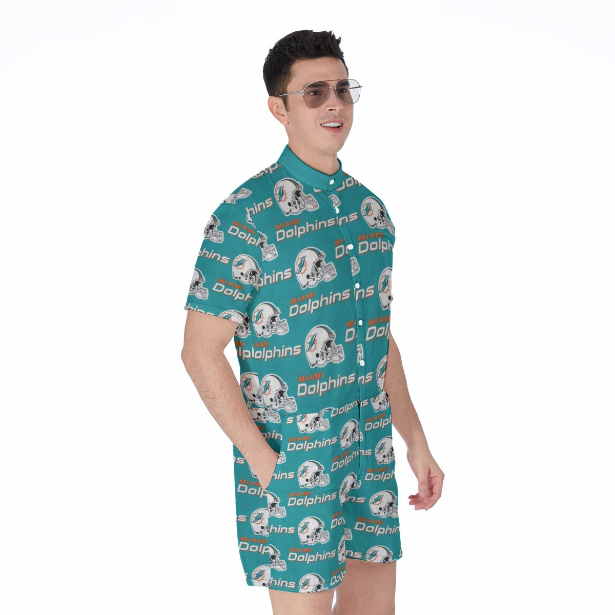 Miami Football Game Day All-Over Print Men's Rompers