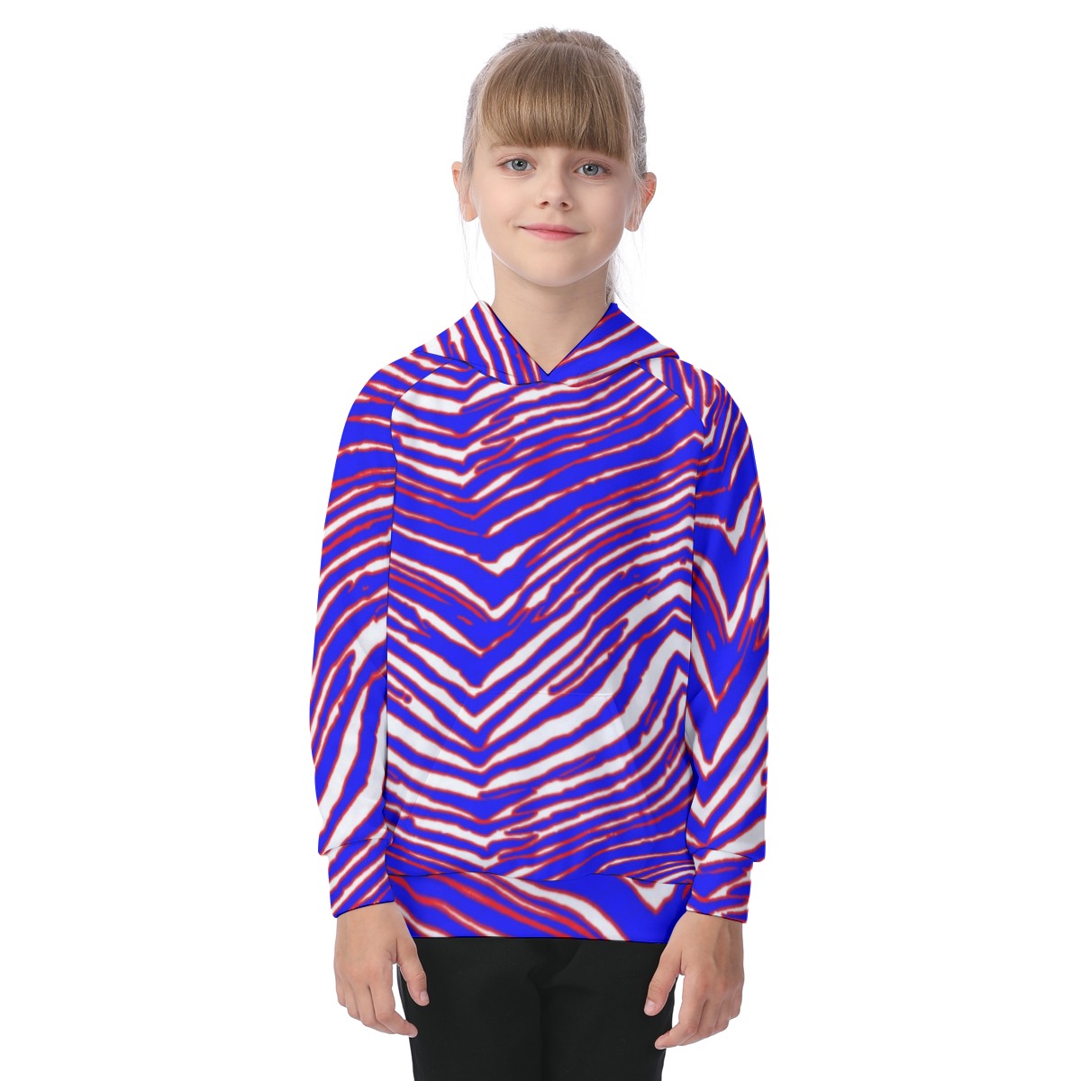 Buffalo Bills Zubaz Kid's Raglan Pullover Hoodie