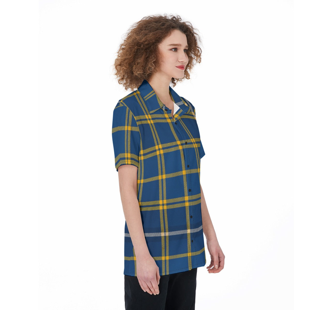 California Los Angeles UCLA Bruins Tartan Plaid Women's Shirt