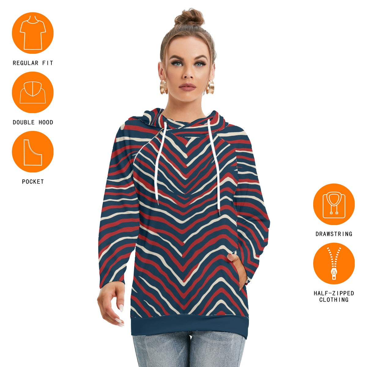 SD HUESCA Women's Hoodie With Double Hood