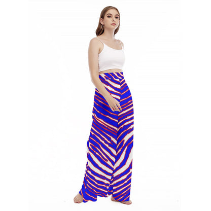 Buffalo Bills Zubaz Women's High Waist Wide Leg Trousers