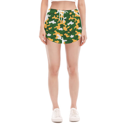 Green Bay Football Game Day All-Over Print Women's Side Split Running Pants