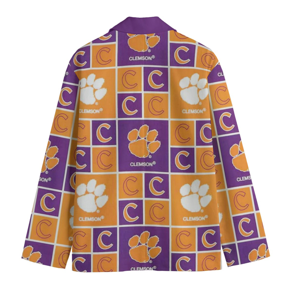 Clemson - Tigers Suit Flat Lapel Collar Blazer