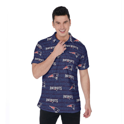 New England Football Game Day All-Over Print Men's Polo Shirt