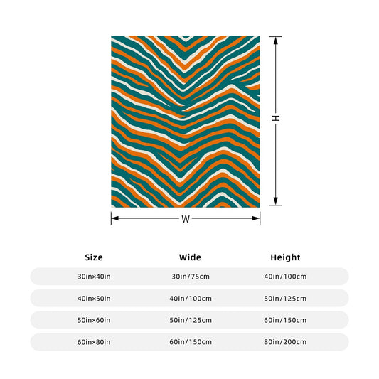 Miami Football Game Day Gram Flannel Blanket - Vertical Style For the USA|290GSM