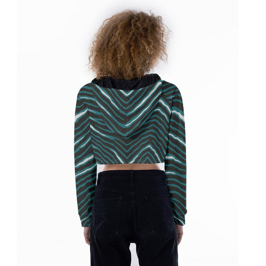Philadelphia Football Game Day All-Over Print Women's Crop Top Hoodie