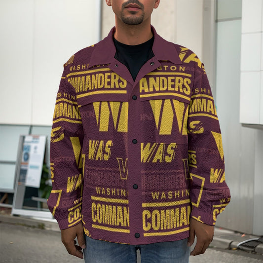 Washington Commanders Men's Casual Lapel Jacket