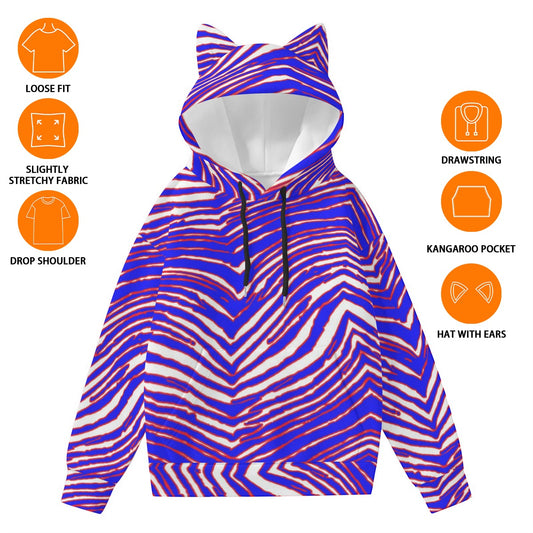 Buffalo Bills Zubaz Women’s Hoodie With Decorative Ears