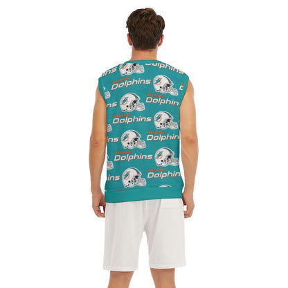Miami Football Game Day All-Over Print Men's Imitation Knitted V-neck Vest
