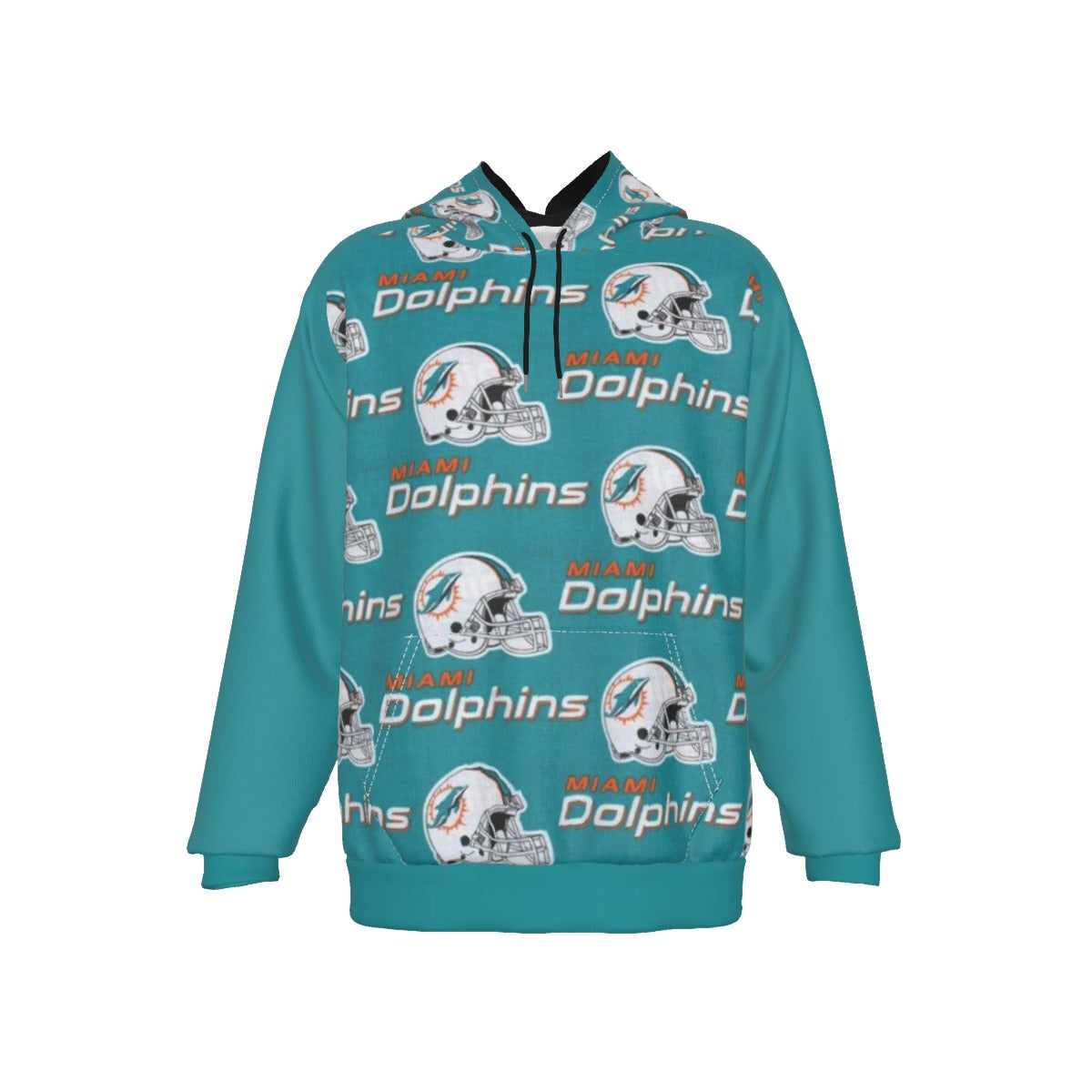 Miami Football Game Day All-Over Print Men's Heavy Fleece Raglan Hoodie