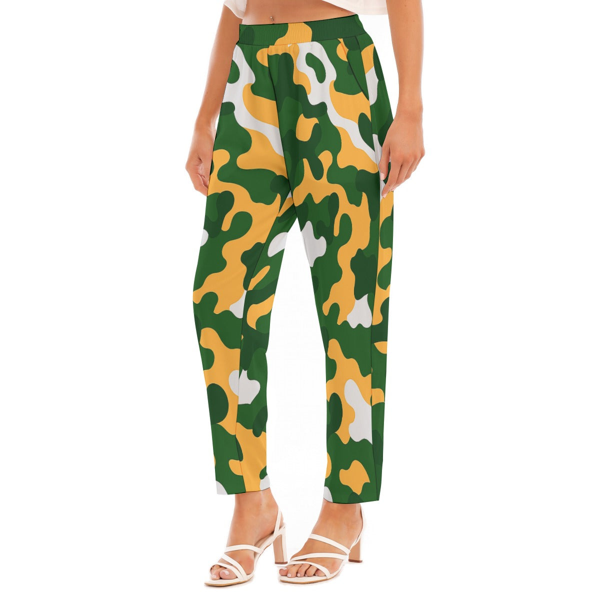Green Bay Football Game Day All-Over Print Women's Loose Straight-leg Pants