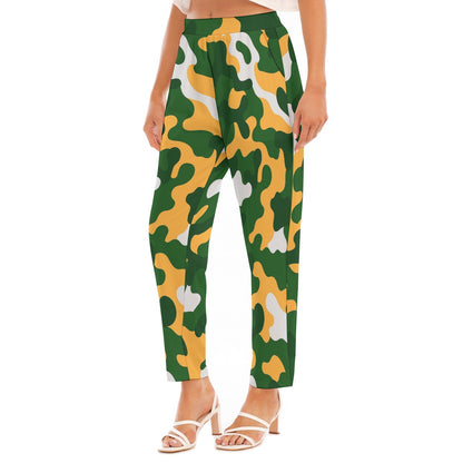 Green Bay Football Game Day All-Over Print Women's Loose Straight-leg Pants