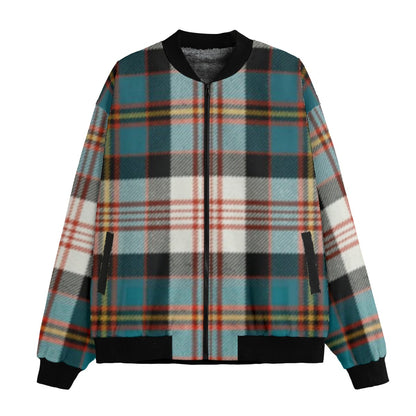 Cameron of Erracht – red blue yellow Highland tartan Fleece Bomber Jacket