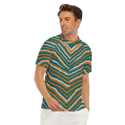 Miami Football Game Day All-Over Print Men's Tight Surf Clothing With Half Sleeves