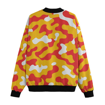 Kansas City Chiefs Camo Fleece Bomber Jacket – Red and Gold NFL Streetwear