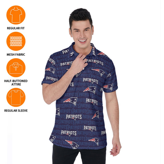 New England Football Game Day All-Over Print Men's Polo Shirt