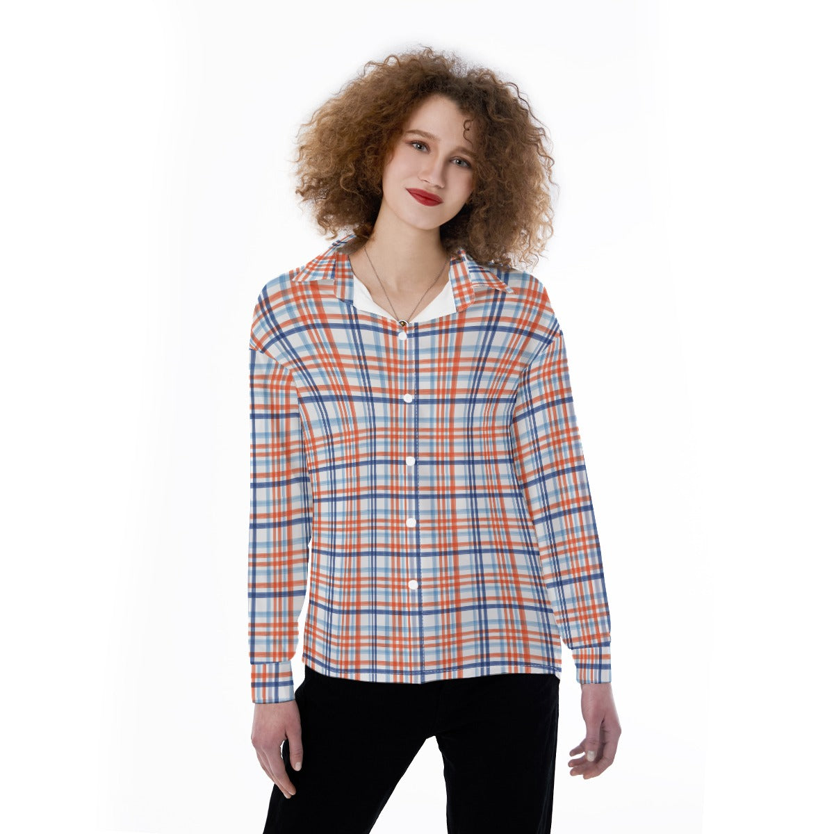 Florida - Gators tartan plaid  Women's Satin Shirt