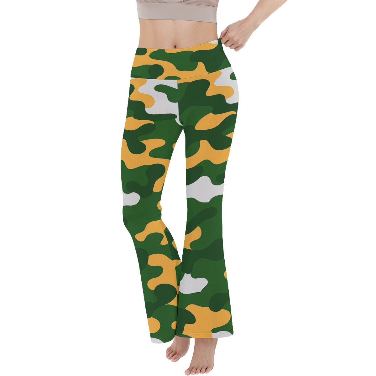 Green Bay Football Game Day All-Over Print Women's Reversible High-Waisted Yoga Pants