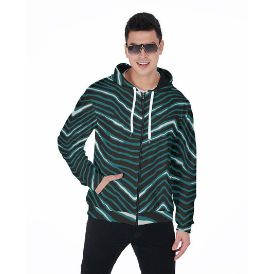 Philadelphia Football Game Day All-Over Print Men's Heavy Fleece Zip Up Hoodie