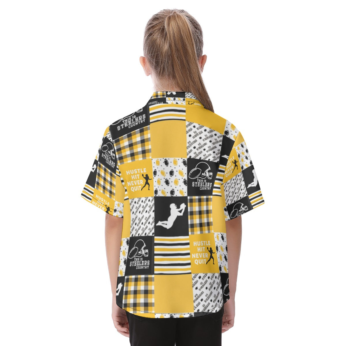 Pittsburgh Steelers All-Over Print Kid's Hawaiian Vacation Shirt