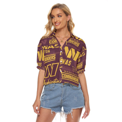Washington Commanders Women's V-neck Shirts