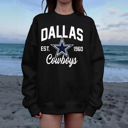 Dallas Cowboys Drop Shoulder Crew Neck Sweatshirt