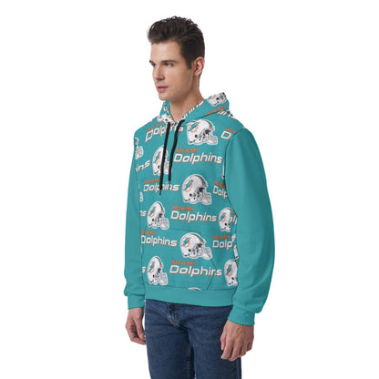 Miami Football Game Day All-Over Print Men's Hoodie With Double-side Print Hood