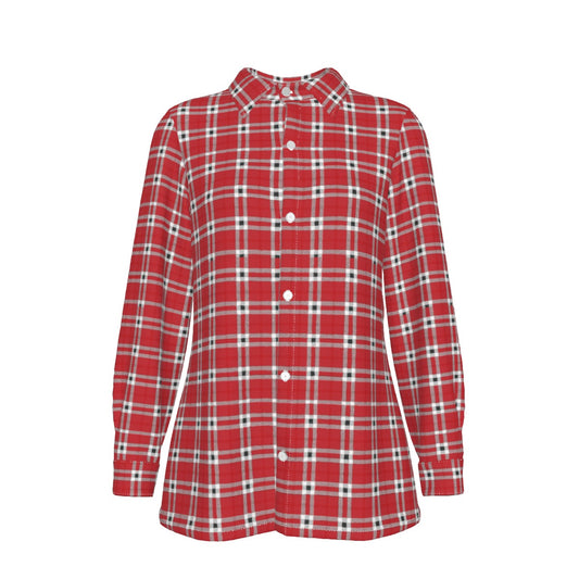 Houston Tartan Plaid Cougars Women's Elastic-Back Shirt