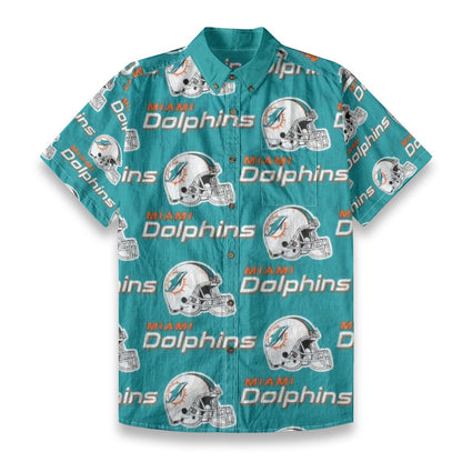 Miami Football Game Day All-Over Print Men's Breathable Cotton Shirt|125GSM