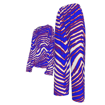 Buffalo Bills Zubaz Women's Casual Long-Sleeves Trouser Suit