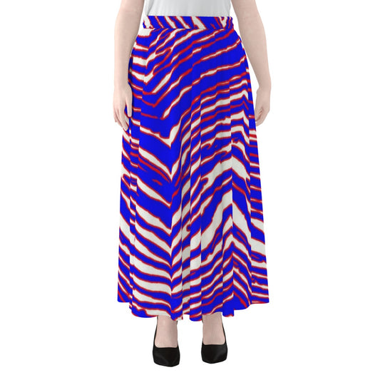 Buffalo Bills Zubaz Women's Maxi Chiffon Skirts With Lining