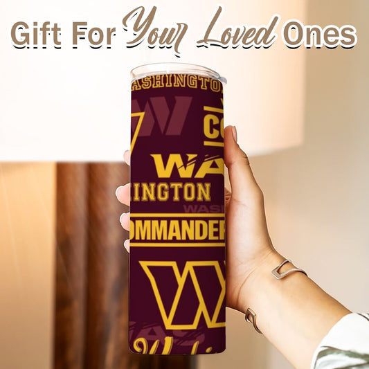 Washington Commanders Custom 20OZ Straight Cup With Sliding Lid For The USA