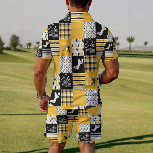All-Over Print Men's Polo Sportswear Set
