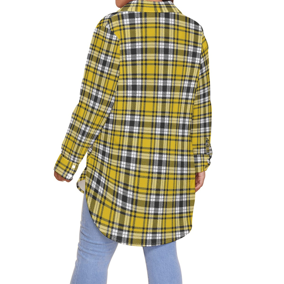 Iowa tartan plaid Hawkeyes Women's Shirt With Long Sleeve(Plus Size)
