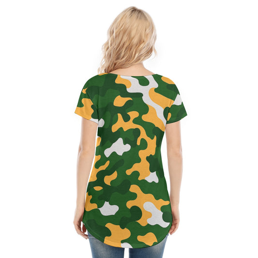 Green Bay Football Game Day All-Over Print Women's V-neck Short Sleeve T-shirt