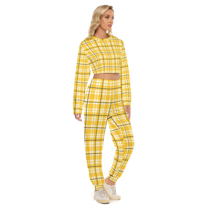 All-Over Print Women's Crop Sweatshirt Suit