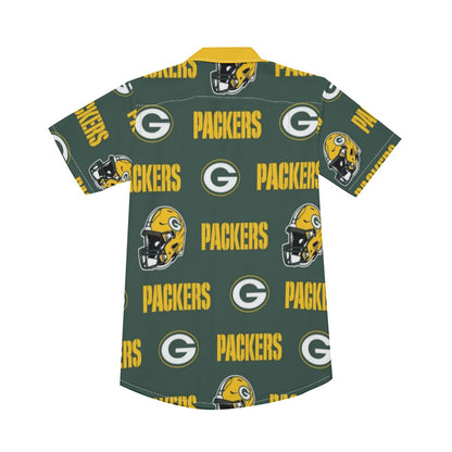 Green Bay Football Game Day All-Over Print Men's Deep V-neck Short Sleeve T-shirt